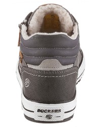 dunkelgraue hohe Sneakers aus Leder von Dockers by Gerli