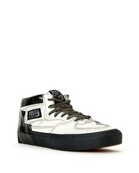 dunkelgraue hohe Sneakers aus Leder von Vans