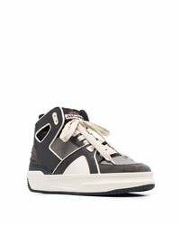 dunkelgraue hohe Sneakers aus Leder von Just Don