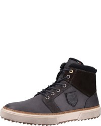 dunkelgraue hohe Sneakers aus Leder von Pantofola D'oro