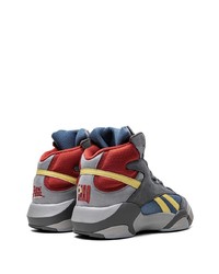 dunkelgraue hohe Sneakers aus Leder von Reebok