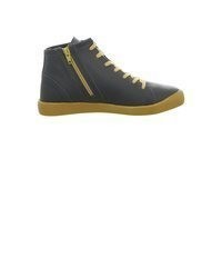 dunkelgraue hohe Sneakers aus Leder von Softinos