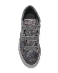 dunkelgraue hohe Sneakers aus Leder von Lorena Antoniazzi