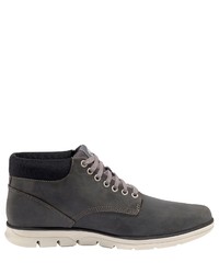 dunkelgraue hohe Sneakers aus Leder von Timberland