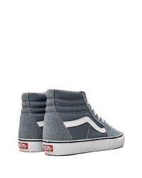 dunkelgraue hohe Sneakers aus Segeltuch von Vans