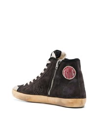 dunkelgraue hohe Sneakers aus Wildleder von Golden Goose