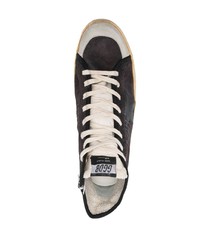 dunkelgraue hohe Sneakers aus Wildleder von Golden Goose