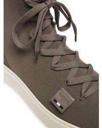 dunkelgraue hohe Sneakers aus Wildleder von Bally