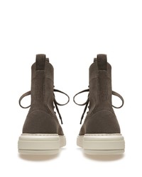 dunkelgraue hohe Sneakers aus Wildleder von Bally