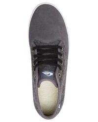 dunkelgraue hohe Sneakers aus Wildleder von Quiksilver