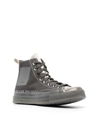 dunkelgraue hohe Sneakers von Converse