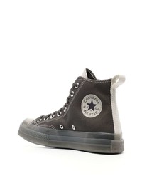 dunkelgraue hohe Sneakers von Converse