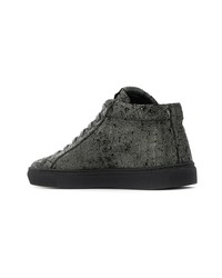 dunkelgraue hohe Sneakers von Hide&Jack