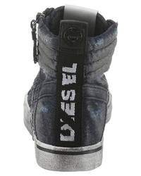 dunkelgraue hohe Sneakers von Diesel