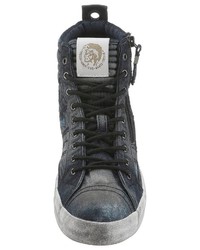 dunkelgraue hohe Sneakers von Diesel