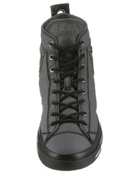 dunkelgraue hohe Sneakers von Diesel