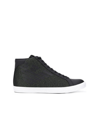 dunkelgraue hohe Sneakers von Ea7 Emporio Armani