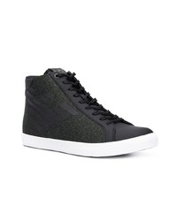 dunkelgraue hohe Sneakers von Ea7 Emporio Armani