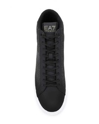 dunkelgraue hohe Sneakers von Ea7 Emporio Armani