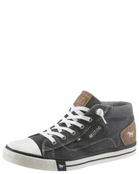 dunkelgraue hohe Sneakers von Mustang Shoes