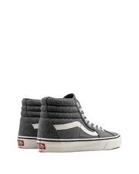 dunkelgraue hohe Sneakers von Vans