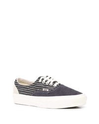 dunkelgraue horizontal gestreifte Segeltuch niedrige Sneakers von Vans