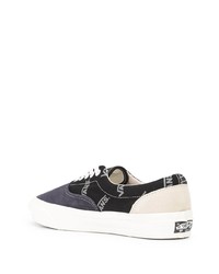 dunkelgraue horizontal gestreifte Segeltuch niedrige Sneakers von Vans