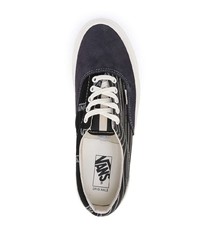 dunkelgraue horizontal gestreifte Segeltuch niedrige Sneakers von Vans