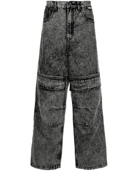 dunkelgraue Jeans mit Acid-Waschung von FIVE CM