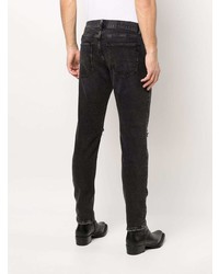 dunkelgraue Jeans mit Destroyed-Effekten von Diesel