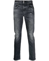 dunkelgraue Jeans mit Destroyed-Effekten von 7 For All Mankind