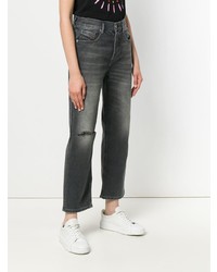 dunkelgraue Jeans mit Destroyed-Effekten von Diesel