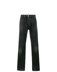 dunkelgraue Jeans mit Destroyed-Effekten von Balenciaga