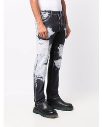 dunkelgraue Jeans mit Destroyed-Effekten von DSQUARED2