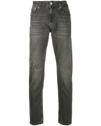 dunkelgraue Jeans mit Destroyed-Effekten von Calvin Klein Jeans