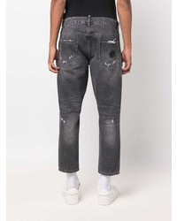 dunkelgraue Jeans mit Destroyed-Effekten von Philipp Plein