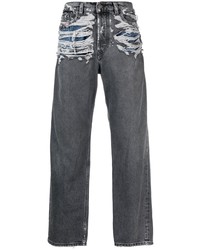 dunkelgraue Jeans mit Destroyed-Effekten von Diesel