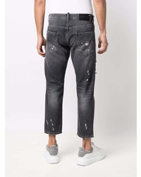 dunkelgraue Jeans mit Destroyed-Effekten von Philipp Plein