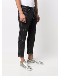 dunkelgraue Jeans mit Destroyed-Effekten von Philipp Plein