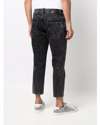 dunkelgraue Jeans mit Destroyed-Effekten von Philipp Plein