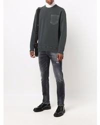 dunkelgraue Jeans mit Destroyed-Effekten von Dondup