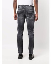 dunkelgraue Jeans mit Destroyed-Effekten von Dondup