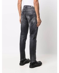 dunkelgraue Jeans mit Destroyed-Effekten von Dondup