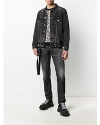 dunkelgraue Jeans mit Destroyed-Effekten von DSQUARED2