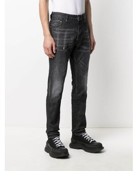 dunkelgraue Jeans mit Destroyed-Effekten von DSQUARED2