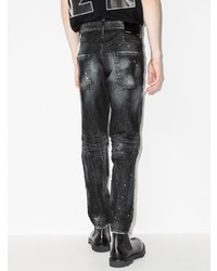 dunkelgraue Jeans mit Destroyed-Effekten von DSQUARED2