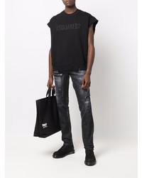 dunkelgraue Jeans mit Destroyed-Effekten von DSQUARED2