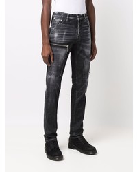 dunkelgraue Jeans mit Destroyed-Effekten von DSQUARED2