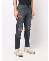 dunkelgraue Jeans mit Destroyed-Effekten von Levi's