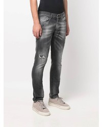 dunkelgraue Jeans mit Destroyed-Effekten von Dondup